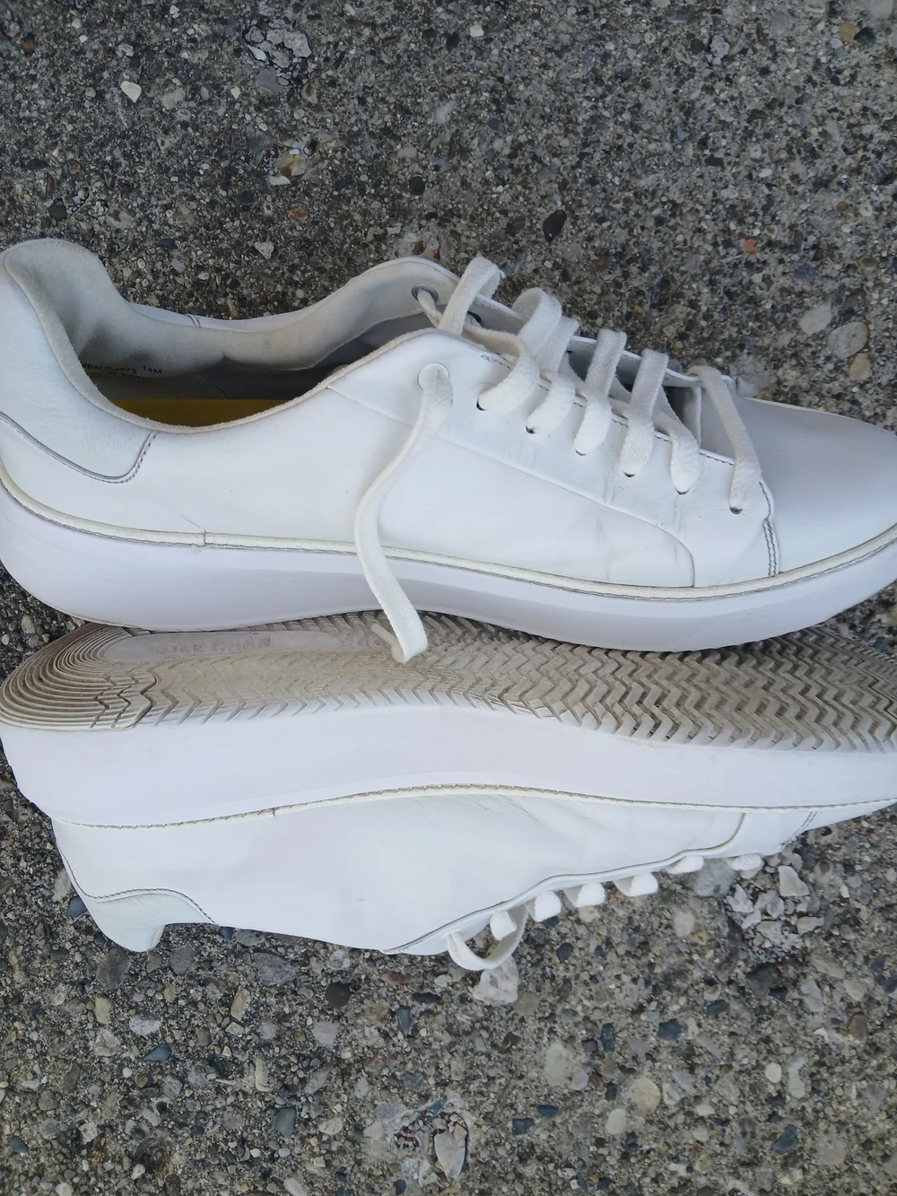 Size 14 Cole Haan Men's White Low-Top Lace-Up Sneakers